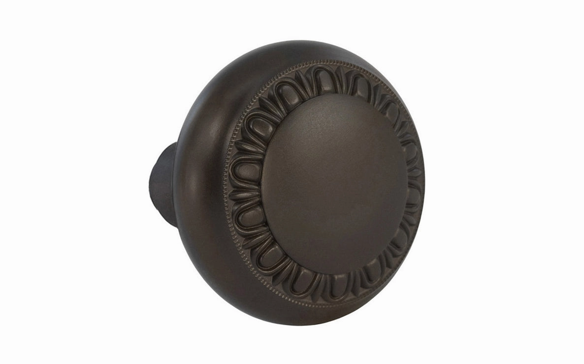 Single Solid Brass Core "Eggdart" Doorknob
