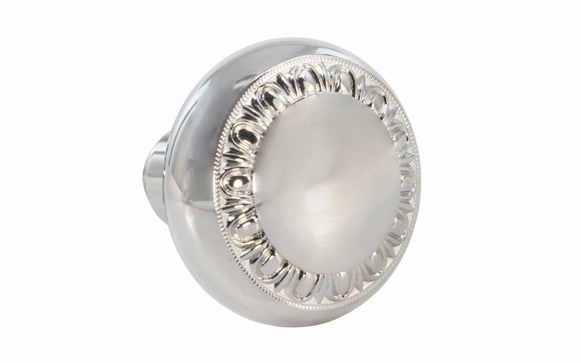 Single Solid Brass Core "Eggdart" Doorknob