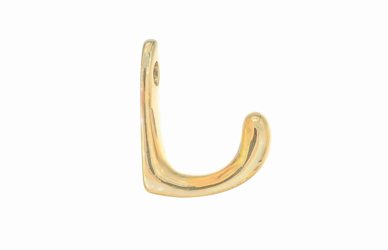 Small Solid Brass Wardrobe Hook ~ Unlacquered Brass