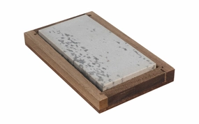 Soft Arkansas Bench Stone with Wooden Box ~ 4" x 2"
