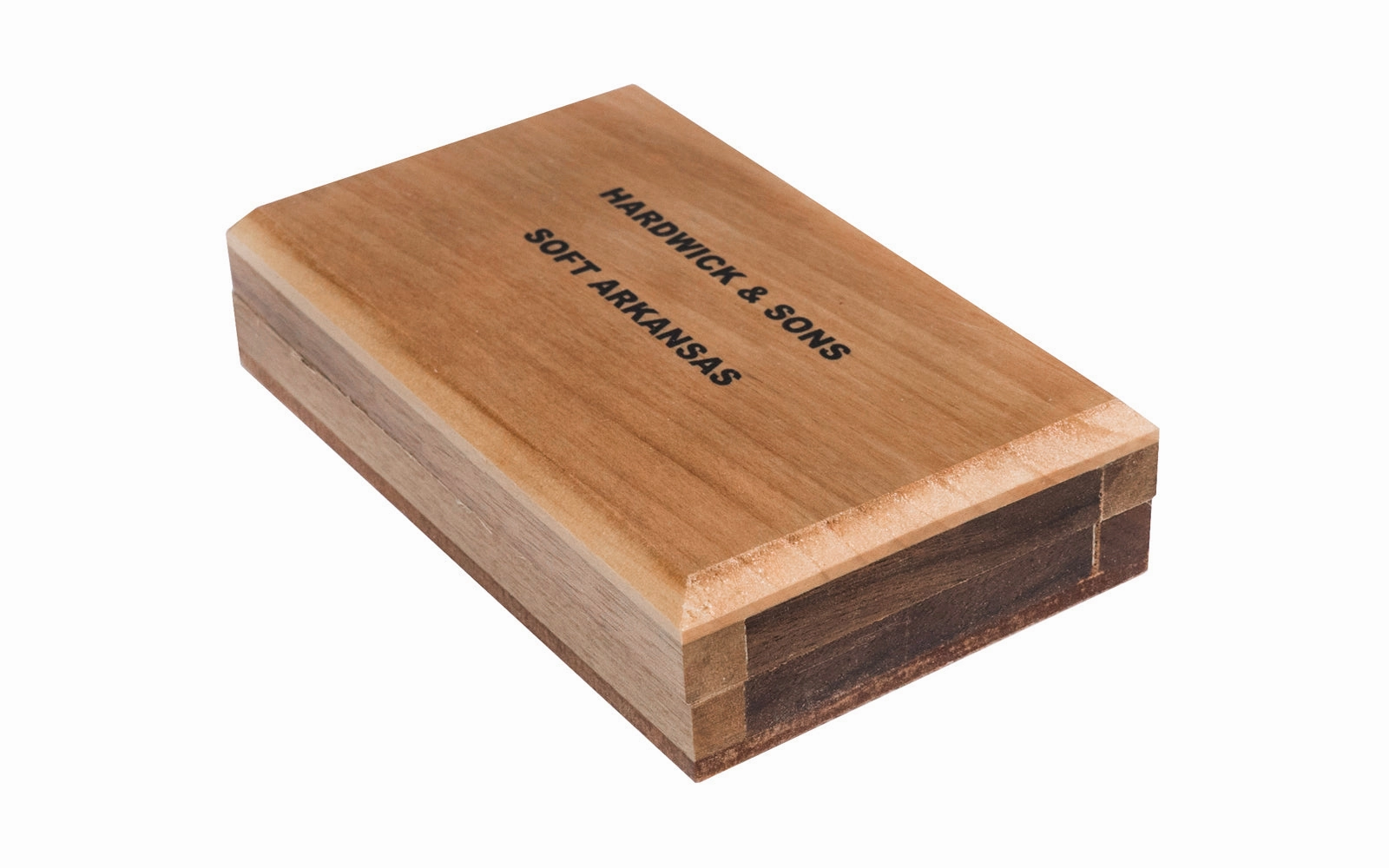 Soft Arkansas Bench Stone with Wooden Box ~ 4" x 2"