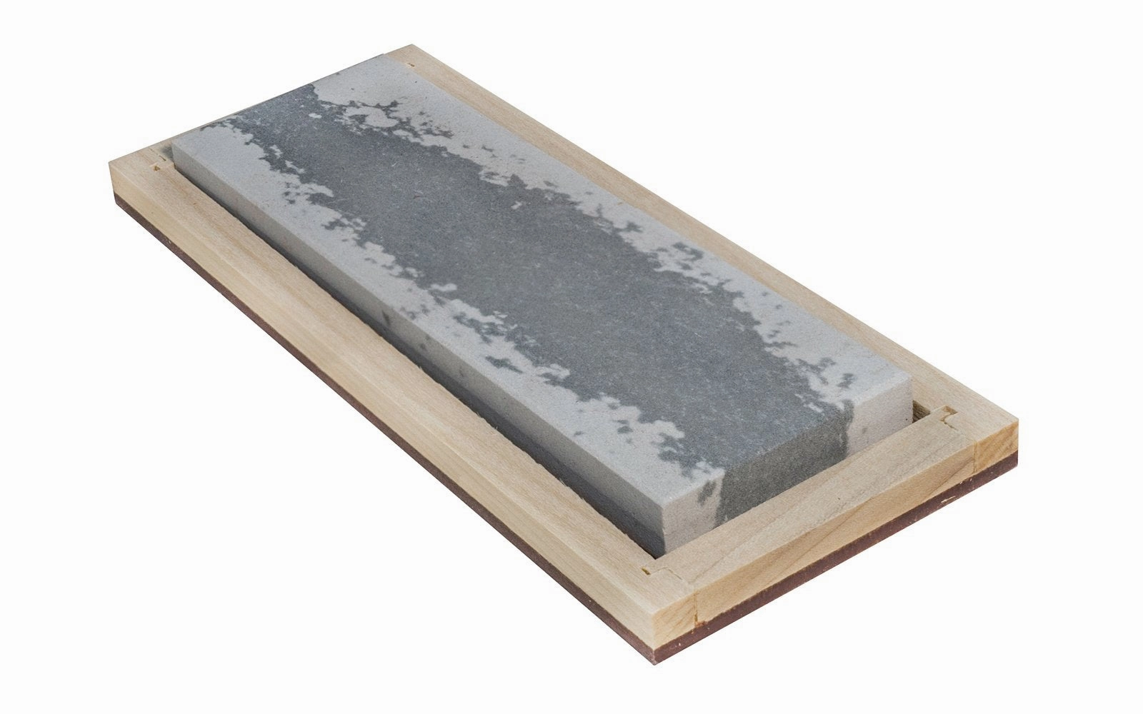 Soft Arkansas Bench Stone with Wooden Box ~ 6" x 2"