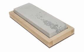 Soft Arkansas Bench Stone with Wooden Box ~ 6" x 2" x 1"
