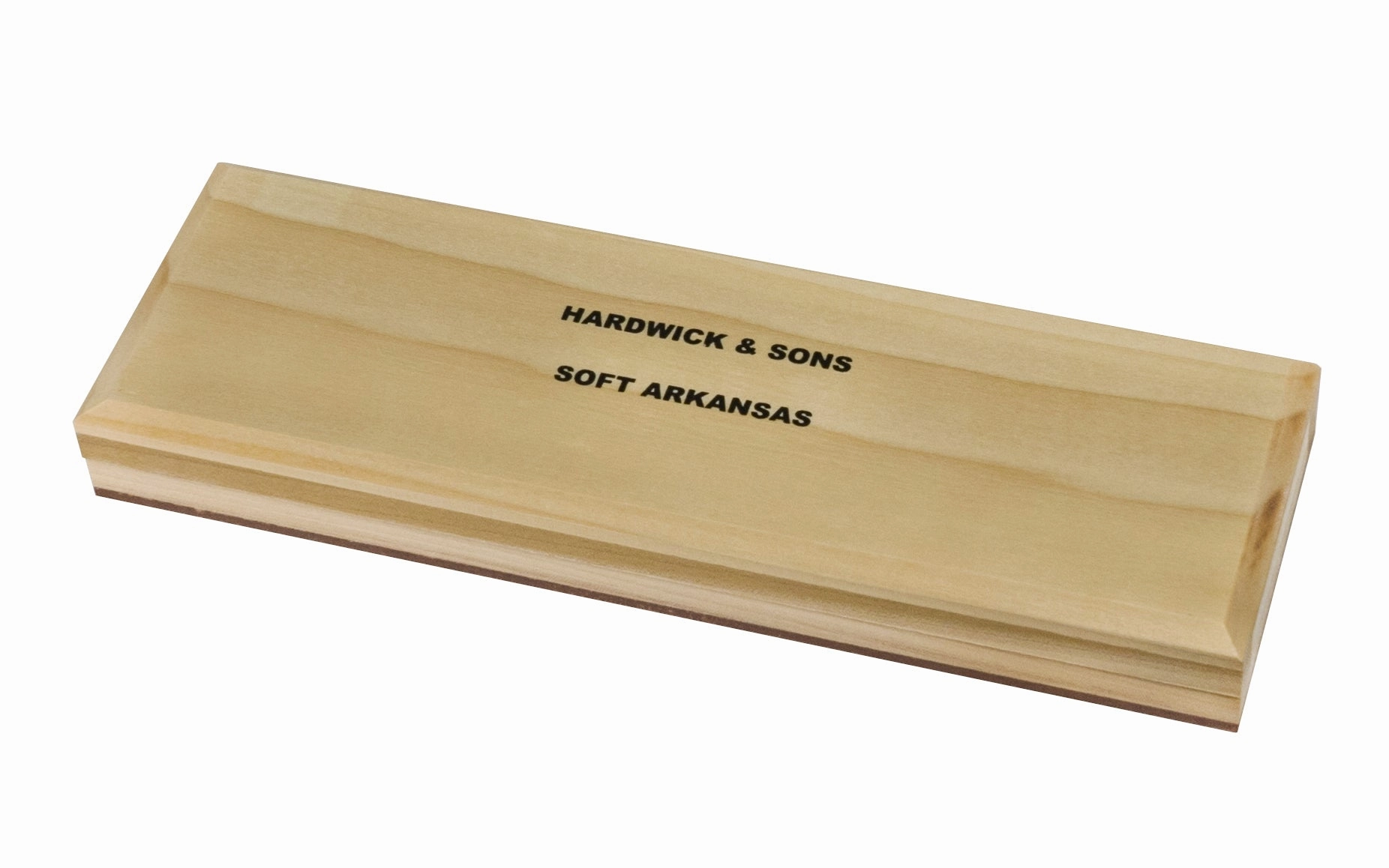 Soft Arkansas Bench Stone with Wooden Box ~ 8" x 2"