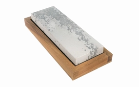Soft/Black Hard Combination Arkansas Bench Stone with Wooden Box ~ 6" x 2"