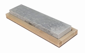 Soft/Hard Combination Arkansas Bench Stone with Wooden Box ~ 8" x 2"