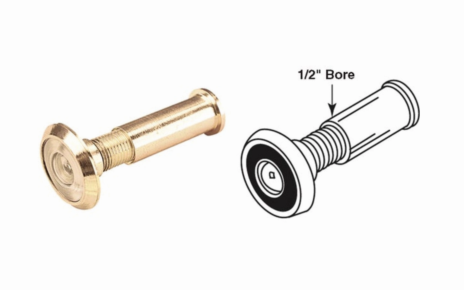 Solid Brass 180 Angle Door Viewer