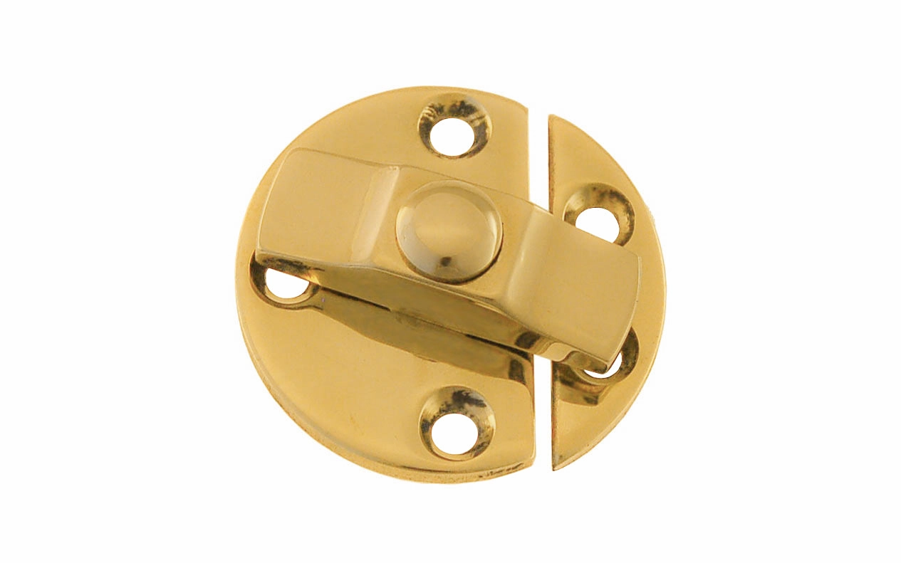 Solid Brass 1-1/2" Diameter Turn Button With Back Plates