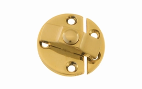 Solid Brass 1-1/2" Diameter Turn Button With Back Plates