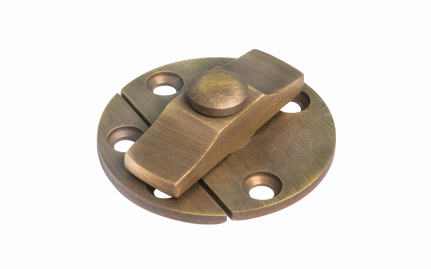 Solid Brass 1-1/2" Diameter Turn Button With Back Plates