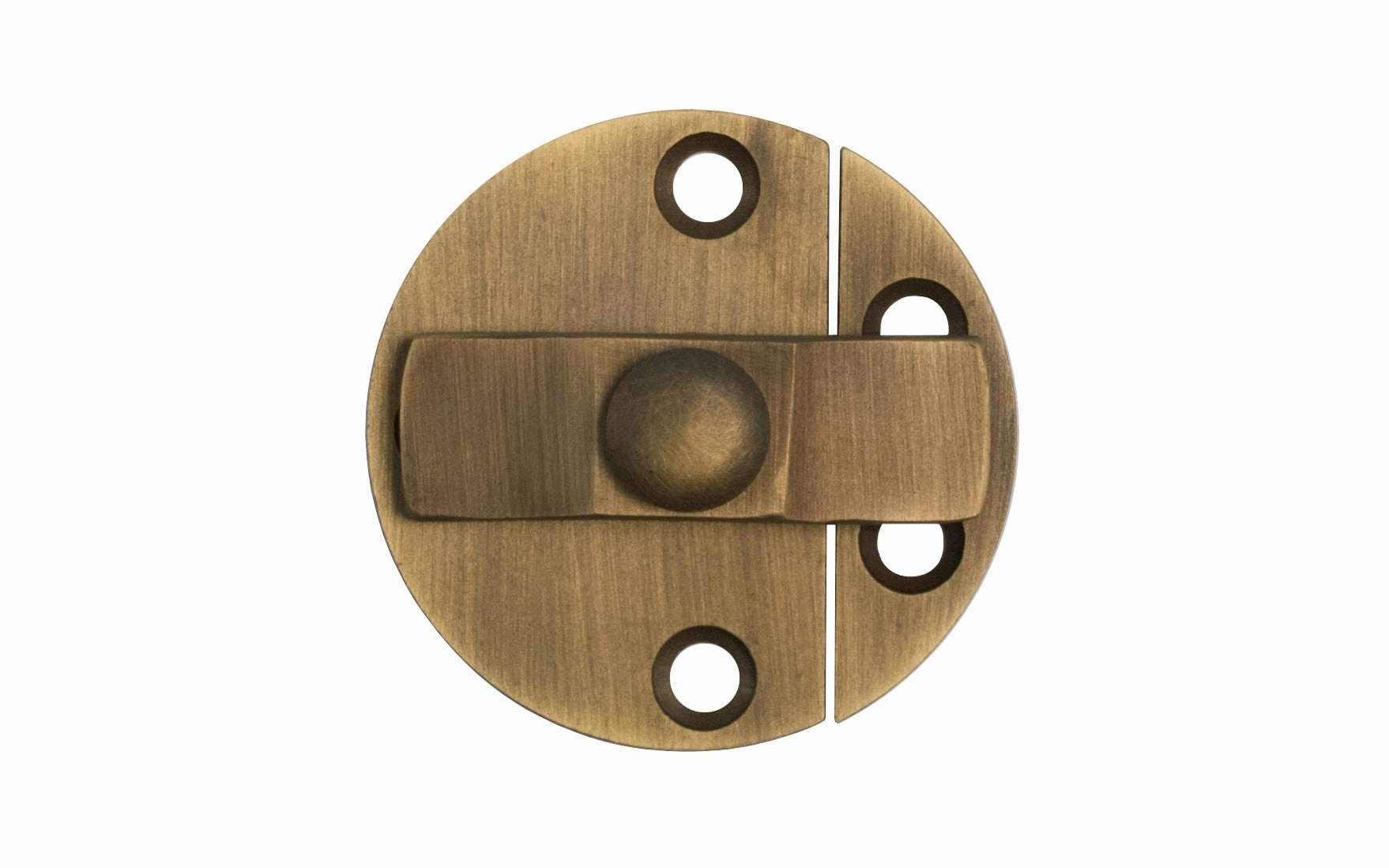 Solid Brass 1-1/2" Diameter Turn Button With Back Plates