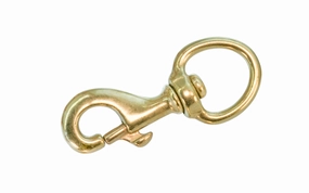 Solid Brass 1" Swivel Eye Bolt Snap