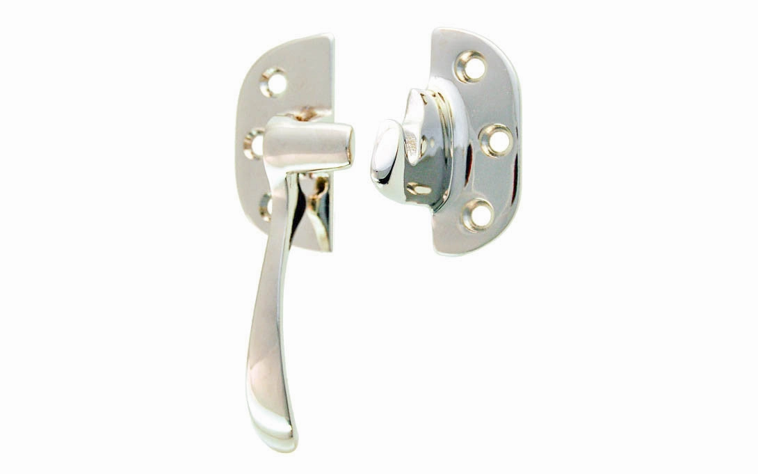 Solid Brass 3/8" Offset Ice Box Latch ~ Left Hand