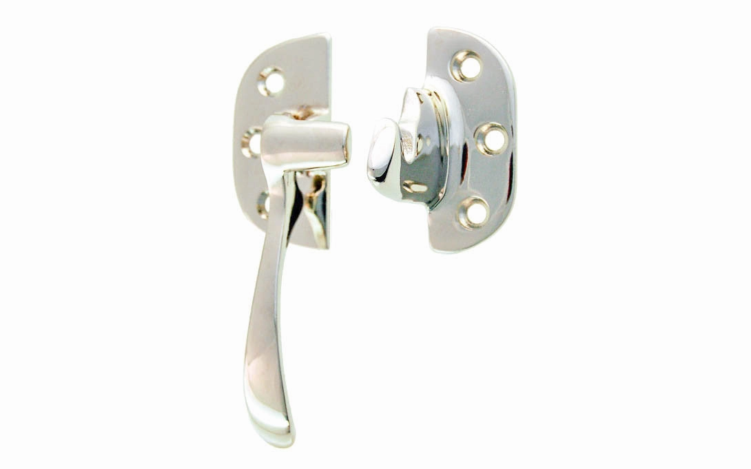 Solid Brass 3/8" Offset Ice Box Latch ~ Left Hand