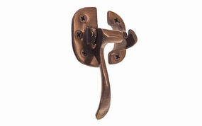 Solid Brass 3/8" Offset Ice Box Latch ~ Left Hand