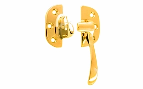 Solid Brass 3/8" Offset Ice Box Latch ~ Right Hand