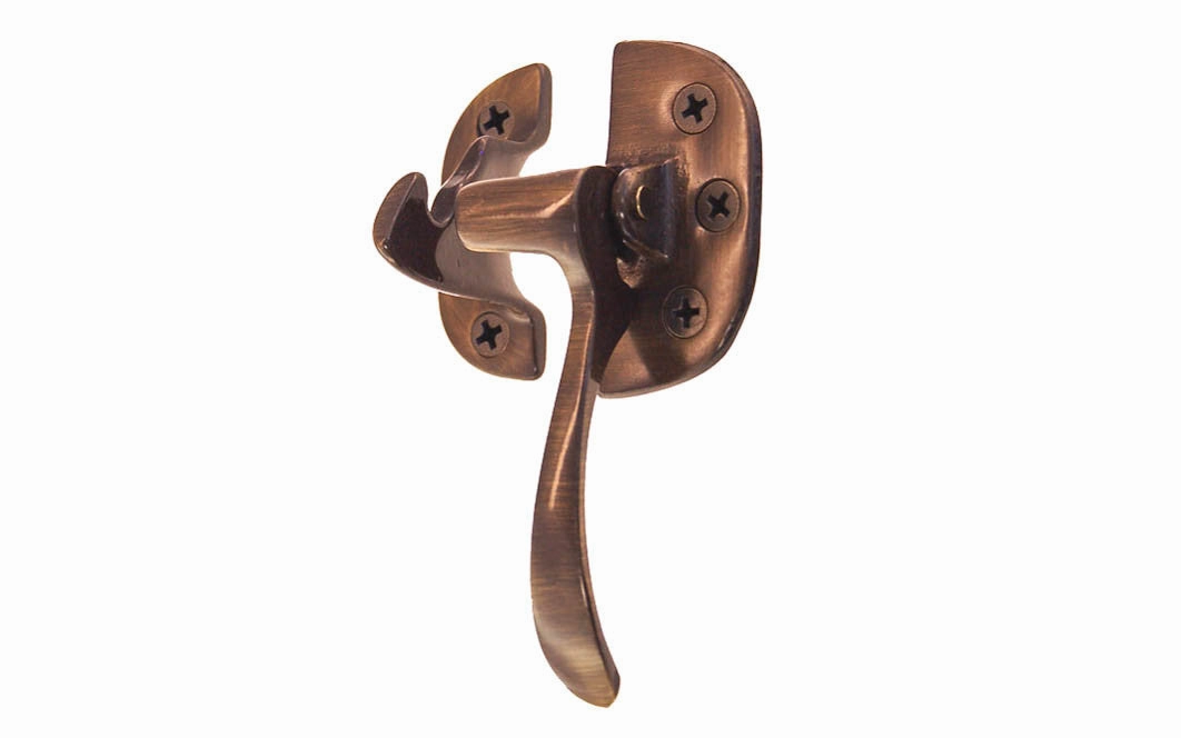 Solid Brass 3/8" Offset Ice Box Latch ~ Right Hand