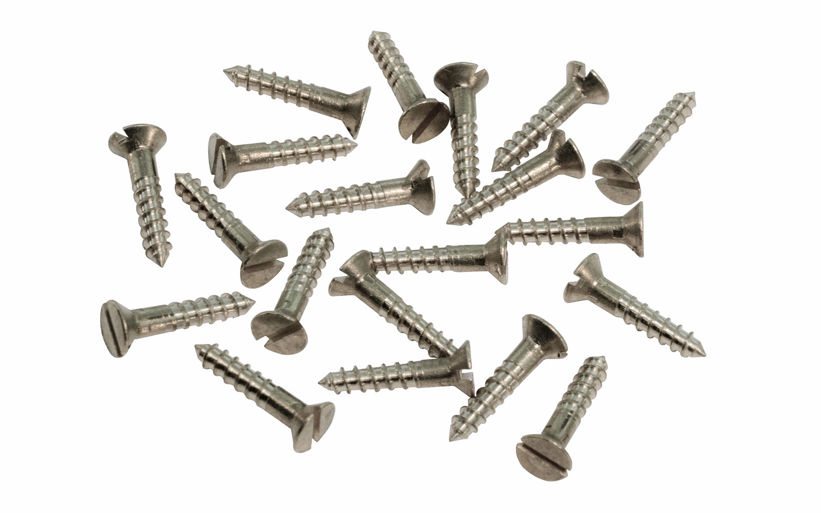 Solid Brass #5 x 5/8" Flat Head Slotted Wood Screws