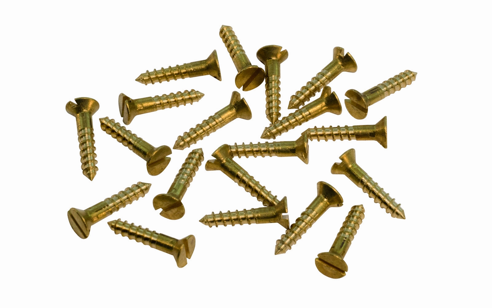 Solid Brass #5 x 5/8" Flat Head Slotted Wood Screws
