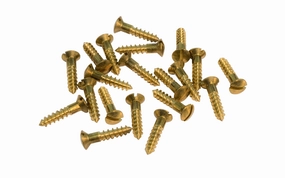 Solid Brass #5 x 5/8" Oval Head Slotted Wood Screws