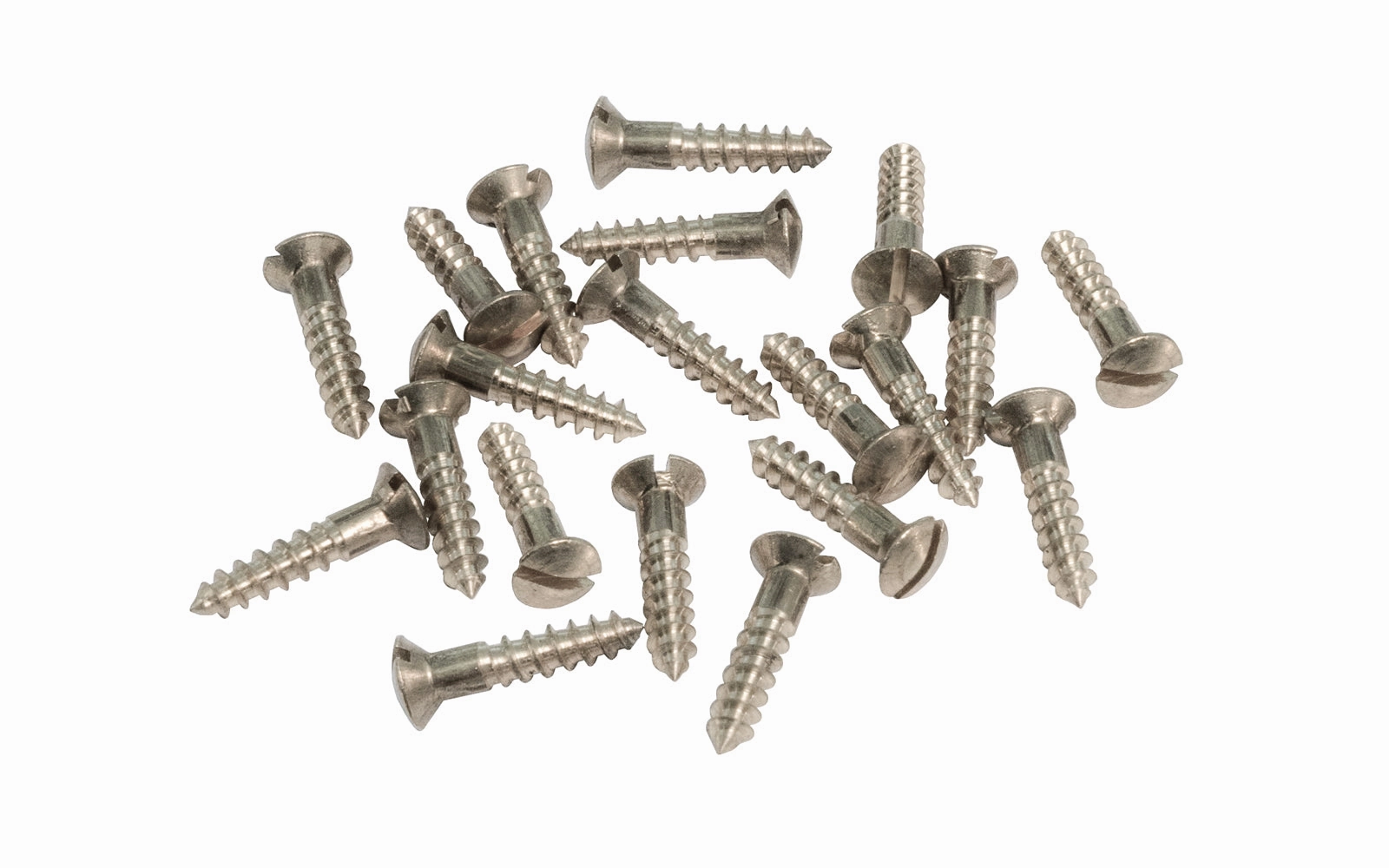 Solid Brass #5 x 5/8" Oval Head Slotted Wood Screws
