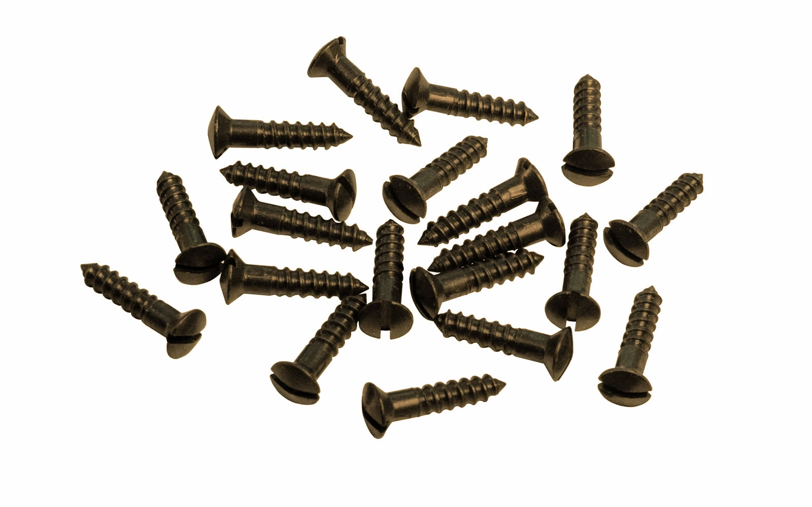 Solid Brass #5 x 5/8" Oval Head Slotted Wood Screws