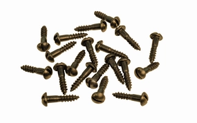 Solid Brass #5 x 5/8" Round Head Slotted Wood Screws
