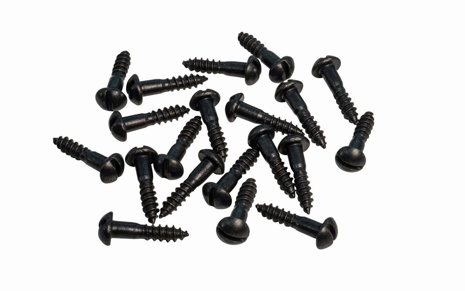 Solid Brass #5 x 5/8" Round Head Slotted Wood Screws