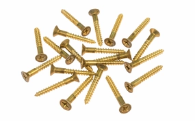 Solid Brass #7 x 1" Flat Head Phillips Wood Screws