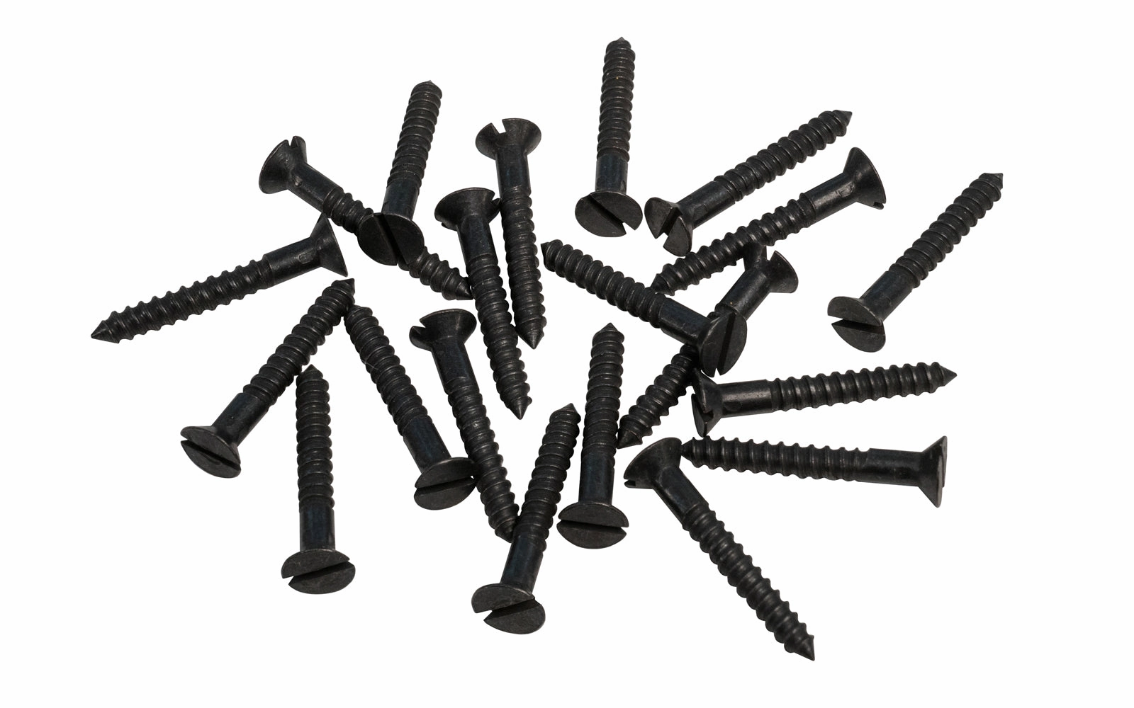 Solid Brass #7 x 1" Flat Head Slotted Wood Screws