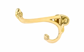 Solid Brass Acorn-Tip Hook