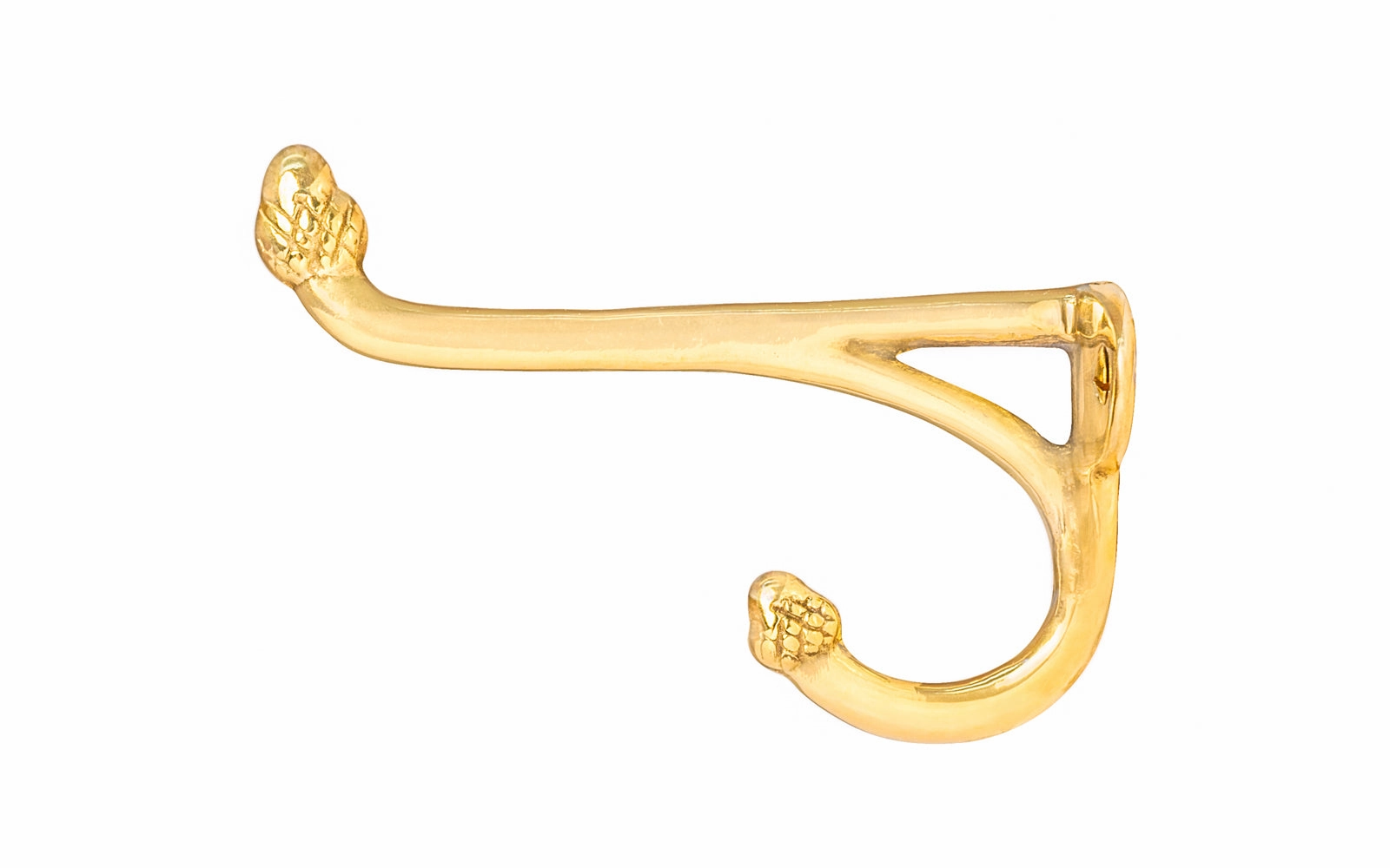 Solid Brass Acorn-Tip Hook