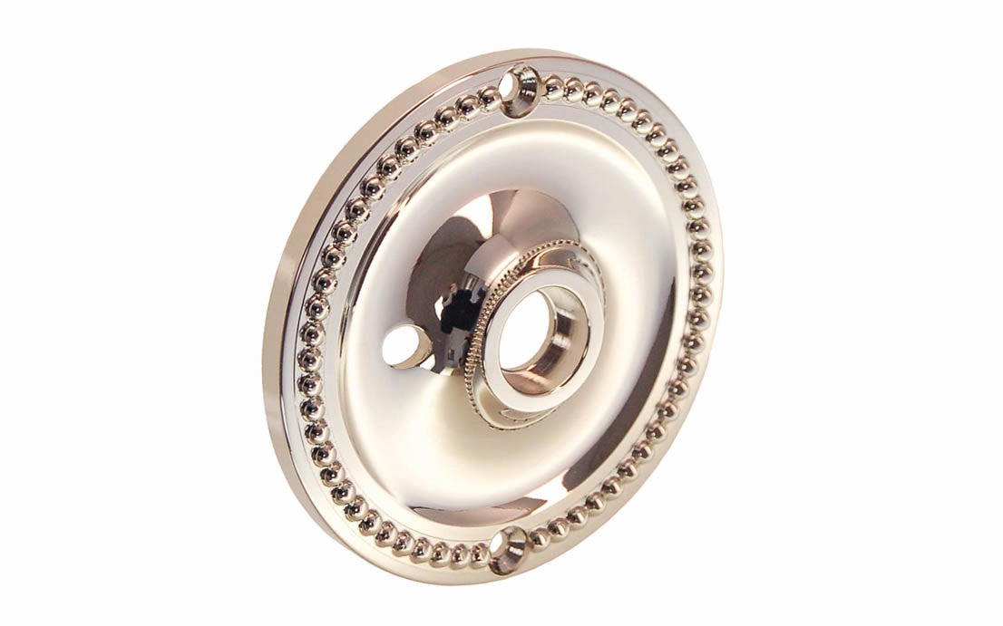 Solid Brass Beaded Rosette ~ Privacy (Locking)