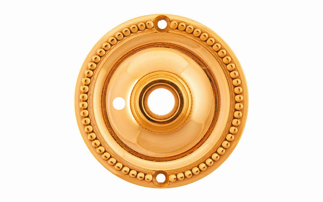 Solid Brass Beaded Rosette ~ Privacy (Locking)
