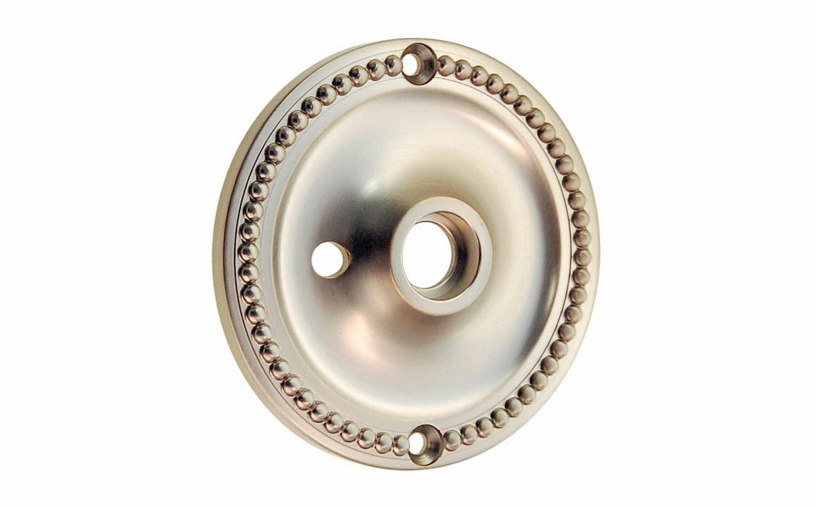 Solid Brass Beaded Rosette ~ Privacy (Locking)