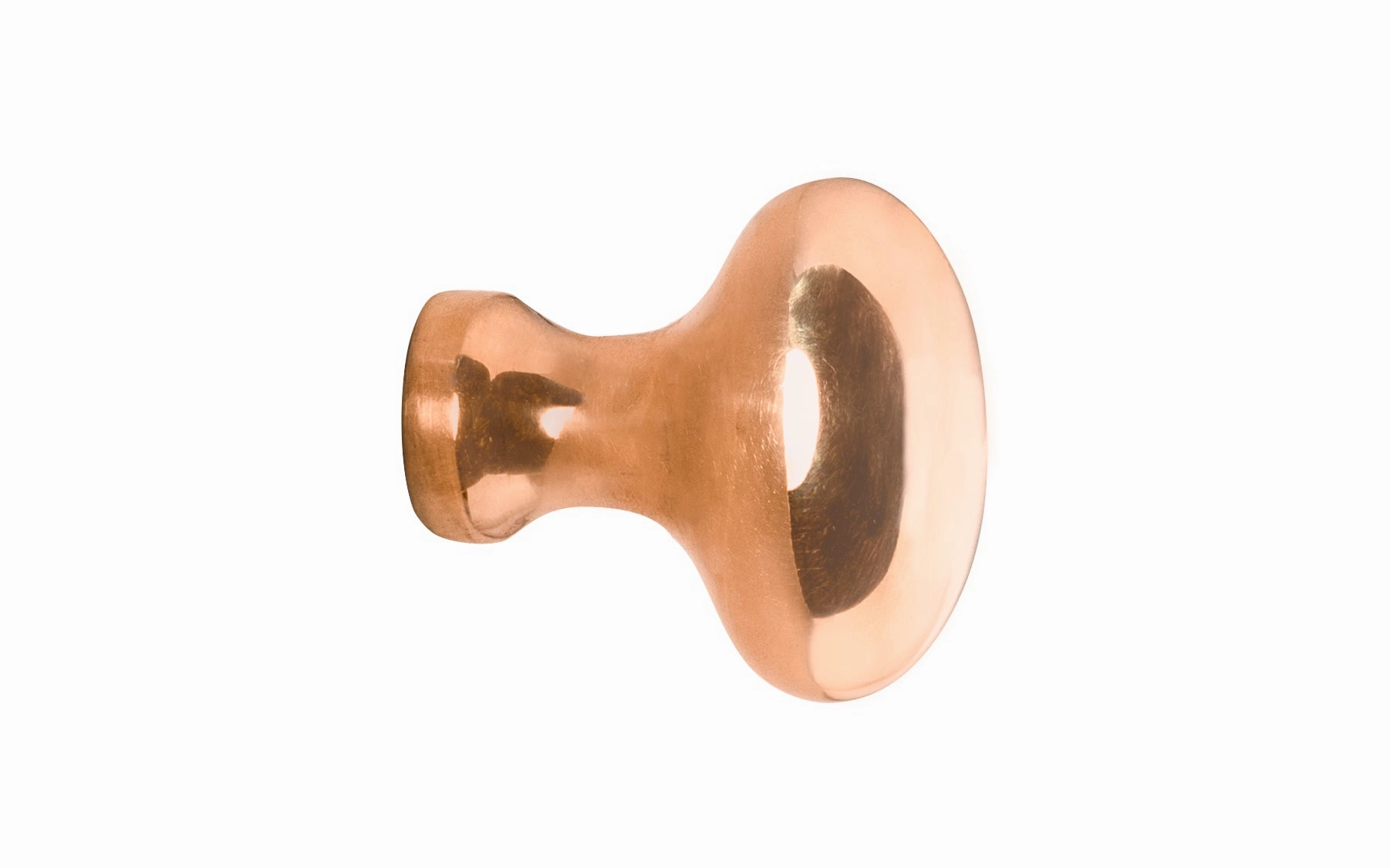 Solid Brass Cabinet Oval Knob ~ 1-1/4" Length