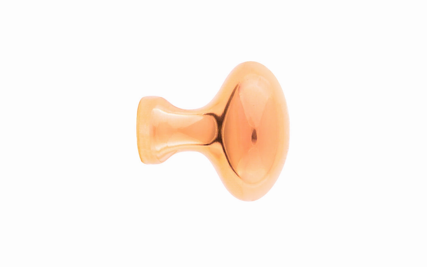 Solid Brass Cabinet Oval Knob ~ 1" Length