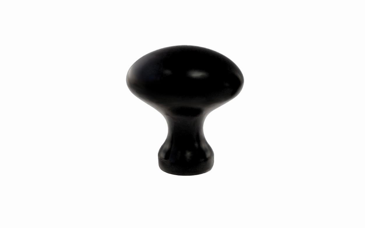 Solid Brass Cabinet Oval Knob ~ 1" Length