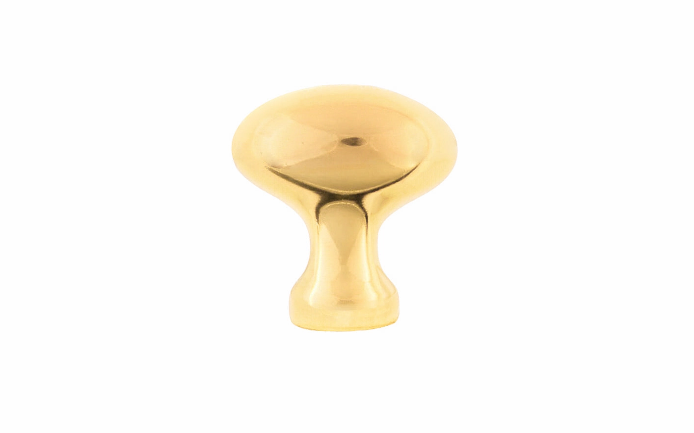 Solid Brass Cabinet Oval Knob ~ 1" Length