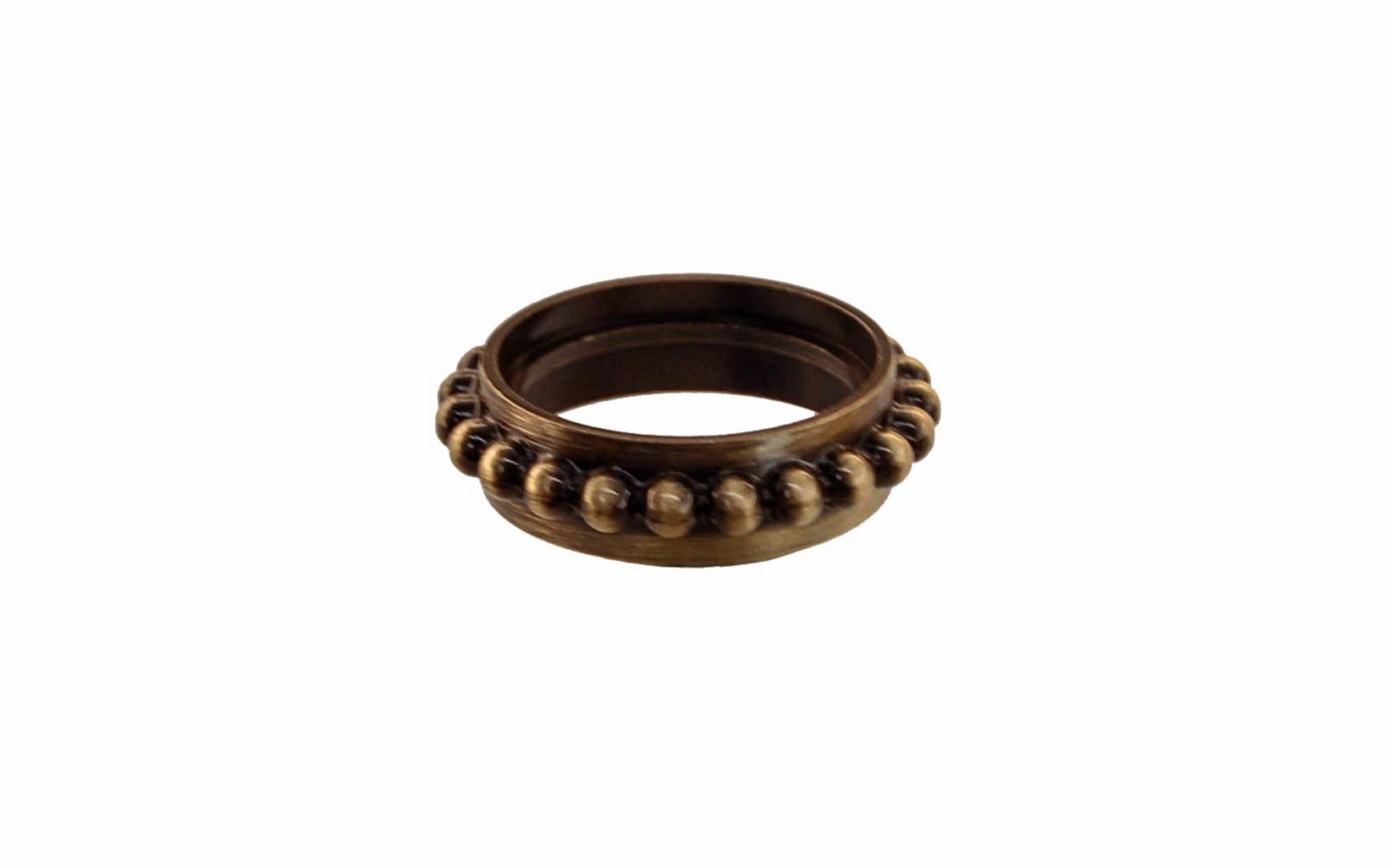 Solid Brass Caster Ring With Beaded Design