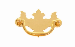 Solid Brass Chippendale Drop Pull ~ 2-1/2" On Centers