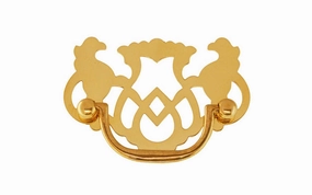 Solid Brass Chippendale Drop Pull ~ 2-1/2" On Centers