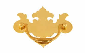 Solid Brass Chippendale Drop Pull ~ 3" On Centers