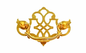 Solid Brass Chippendale Drop Pull ~ 3" On Centers