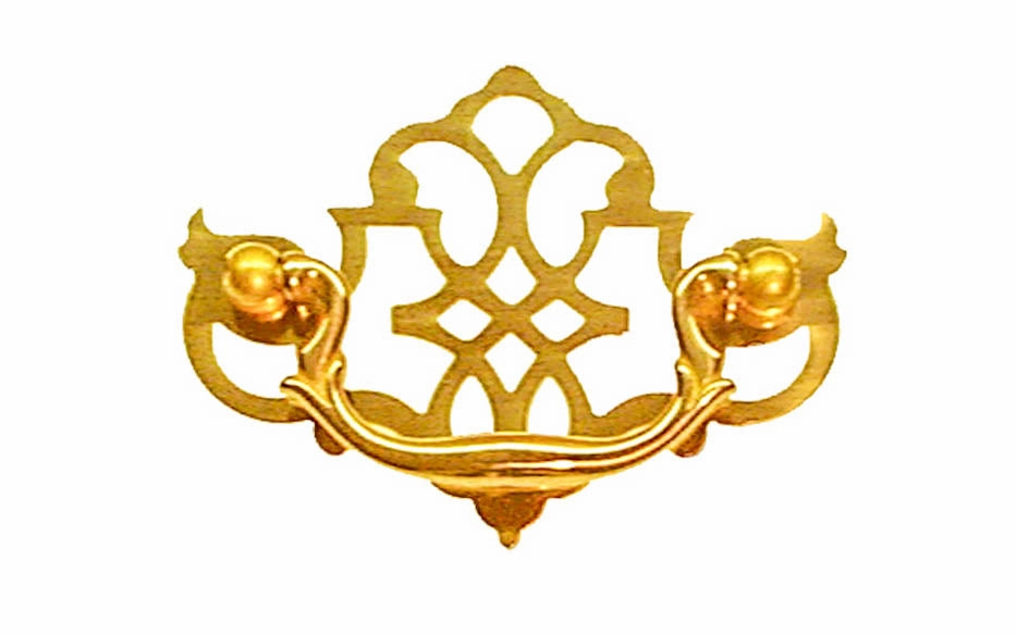 Solid Brass Chippendale Drop Pull ~ 3" On Centers