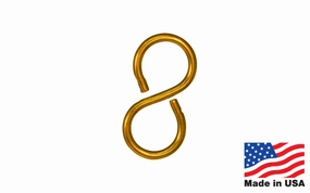 Solid Brass Closed S-Hook