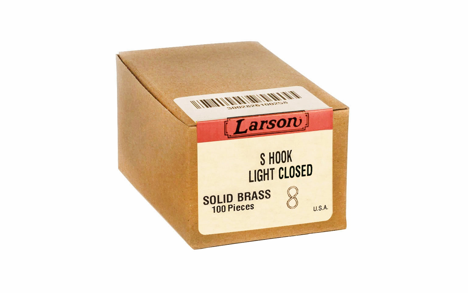 Solid Brass Closed S-Hook