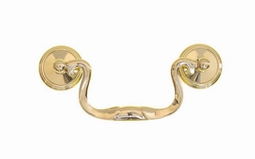 Solid Brass Colonial-Style Drop Pull ~ 3" On Centers