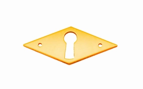 Solid Brass Diamond-Shaped Keyhole