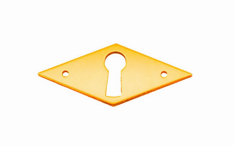 Solid Brass Diamond-Shaped Keyhole